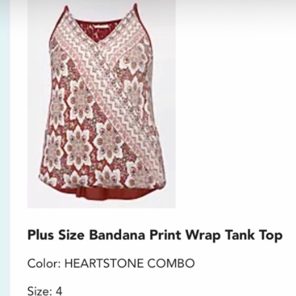 Bandana Print Wrap Tank Top. Color is Hearthstone Combo